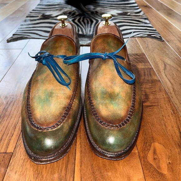 JM LE GAZEL PARIS SIZE 9.5, SIZE 9 1/2, MOCCASIN LOAFERS WITH LACE - Picture 6 of 8